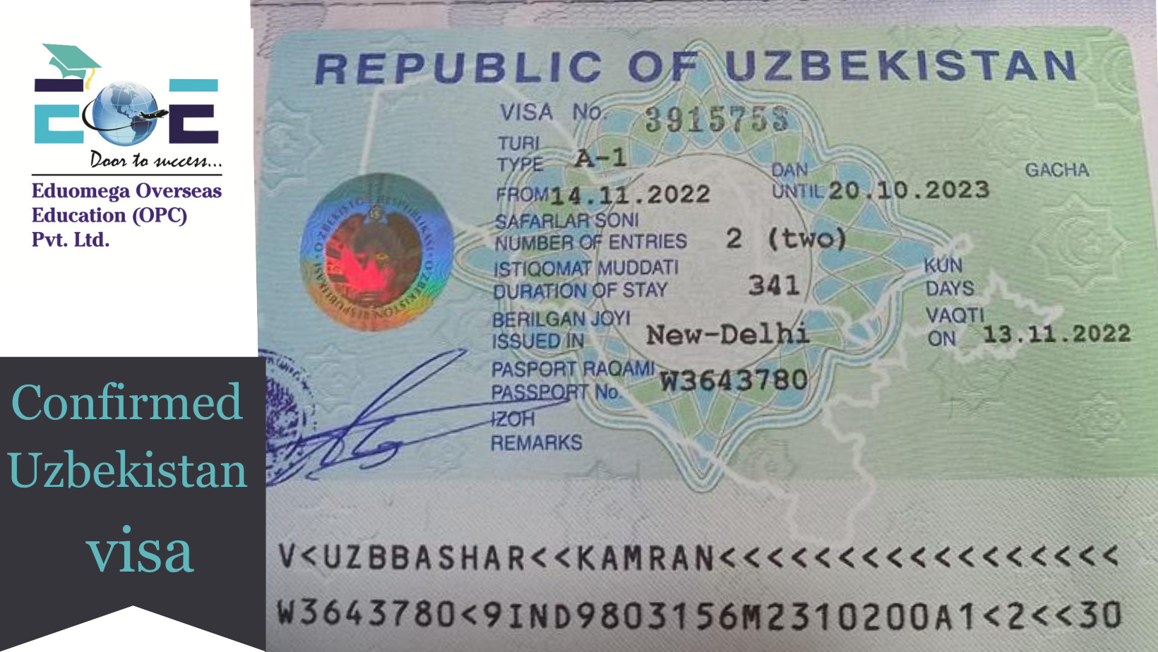 Uzbekistan visa 3